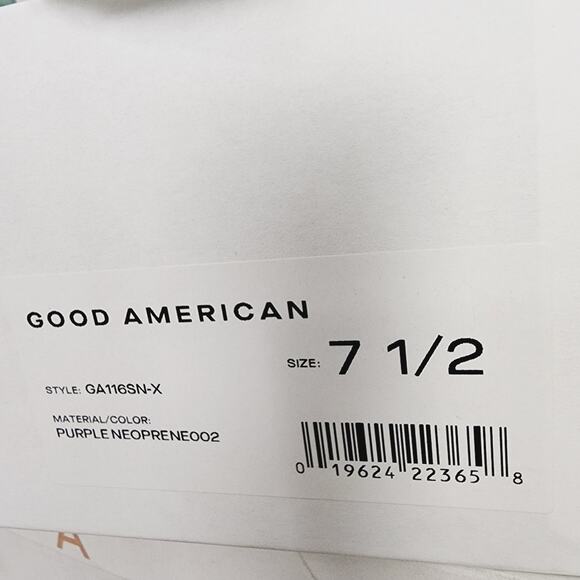 NEW Good American Purple Shine Neoprene Heel Point Toe Ankle Boot - Picture 9 of 9